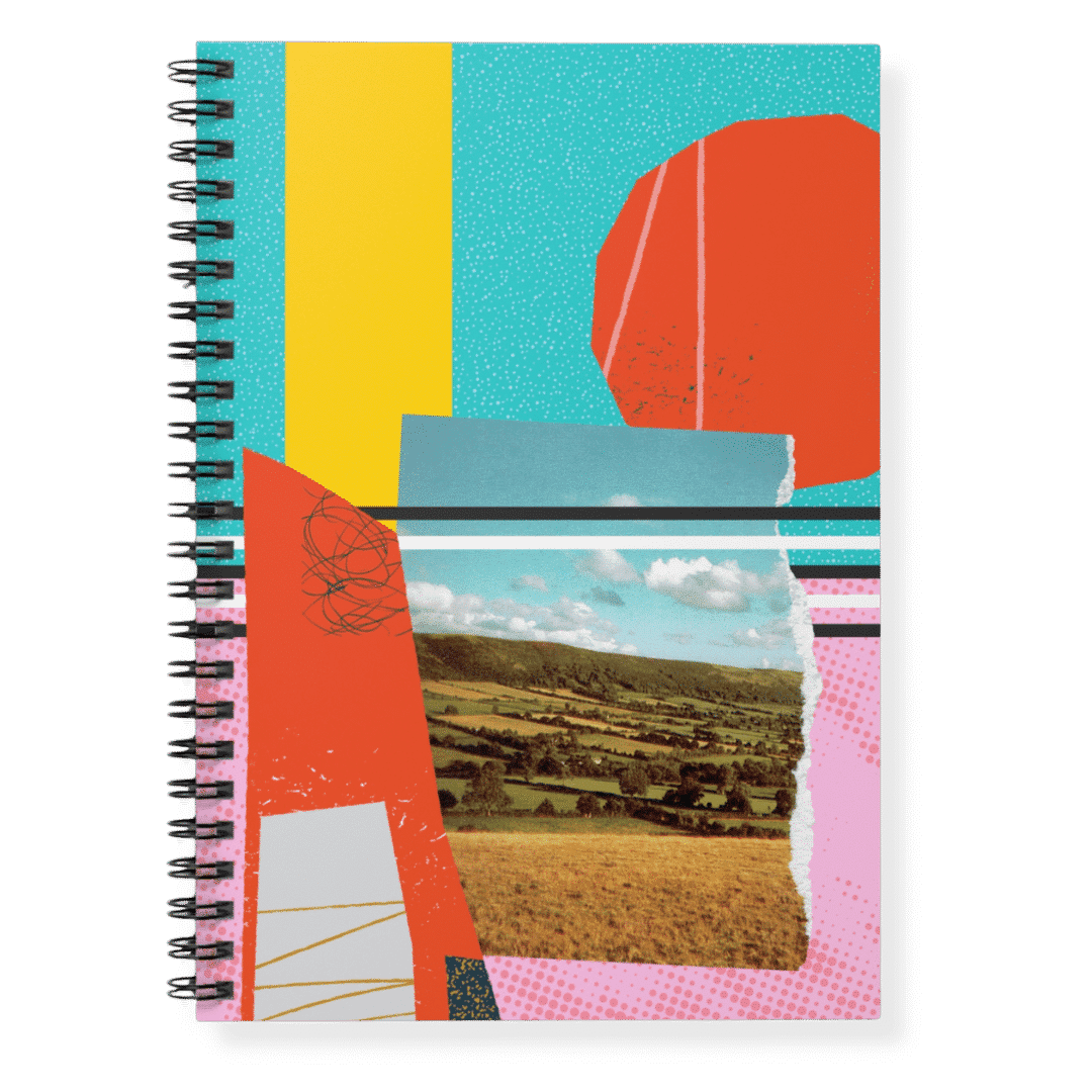 Artistic spiral notebook with premium design - 90gsm paper journal with storage pocket by Ramble